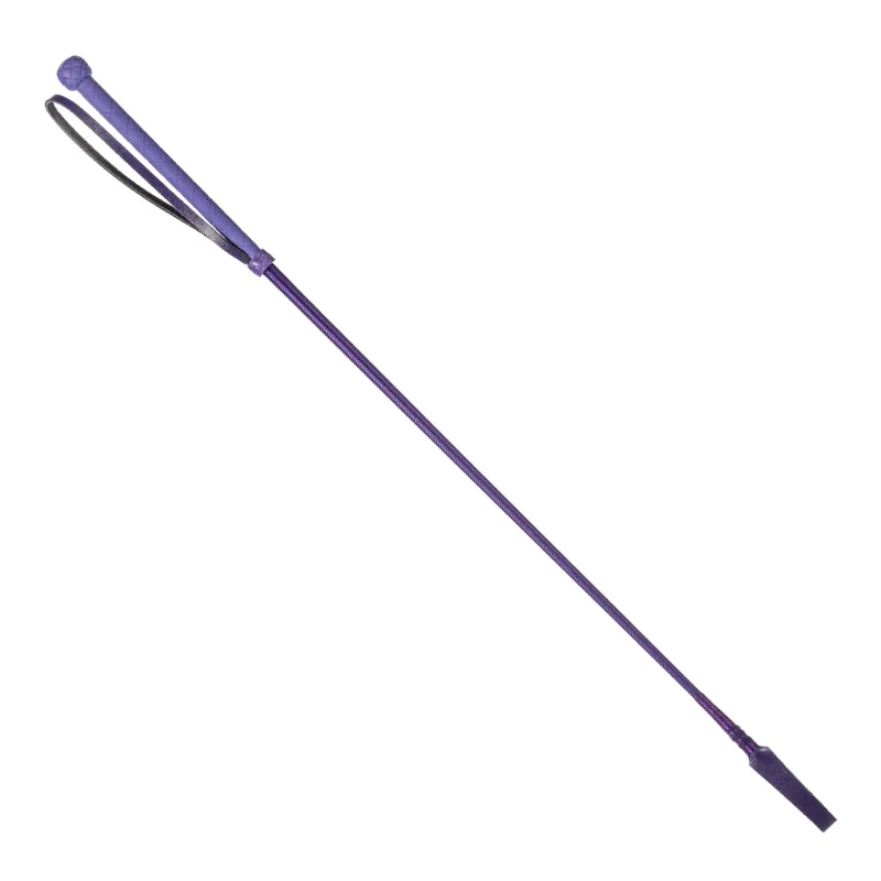 Country Direct Braided Everyday Riding Whip Purple 60cm
